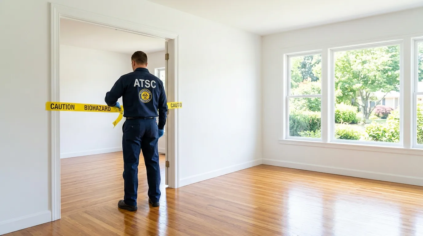 Certified biohazard cleanup crew performing Decomposition Cleanup in Chandler